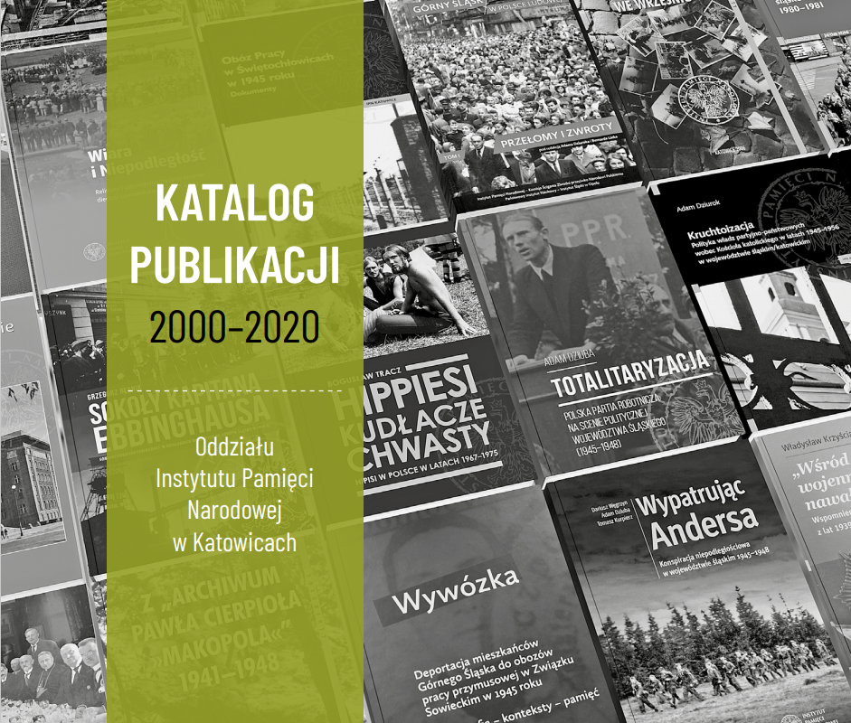 Katalog publikacji Oddział IPN w Katowicach 2000 – 2020 (okładka).