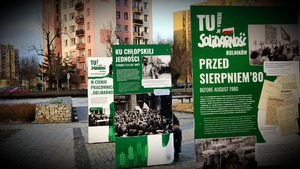Prezentacja wystawy „TU rodziła się Solidarność Rolników” w Zawierciu. Fot. K. Liszka