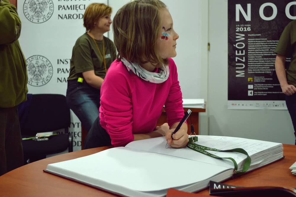 Wpis do księgi pamiątkowej.