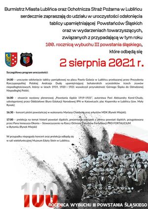 Plakat Lubliniec 2.08.2021