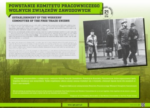 Wystawa na temat Wolnych Związków Zawodowych. Mat IPN.