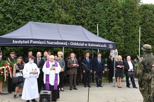 Uroczystość pogrzebowa żołnierzy Franciszka Skrobola oraz Józefa Wawrzyńczyka.