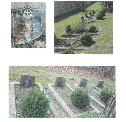 17 grobów żołnierzy Wojska Polskiego przed remontem.