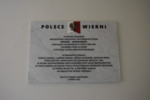Odsłonięcie tablicy poświęconej członkom młodzieżowej organizacji antykomunistycznej Wolność-Niepodległość w Jaworznie (1)