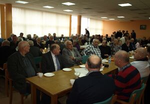Spotkanie dawnych i obecnych działaczy „Solidarności" w 35. rocznicę wprowadzenia stanu wojennego w Bielsku–Białej.