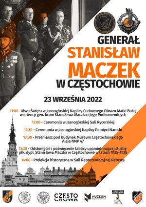 Upamiętnienie służby wojskowej gen. Stanisława Maczka w Częstochowie w latach 1935-1938 – Częstochowa, 23 września 2022