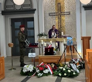 Uroczystość pogrzebowa por. Stanisław Leśko, żołnierza ZWZ–AK.