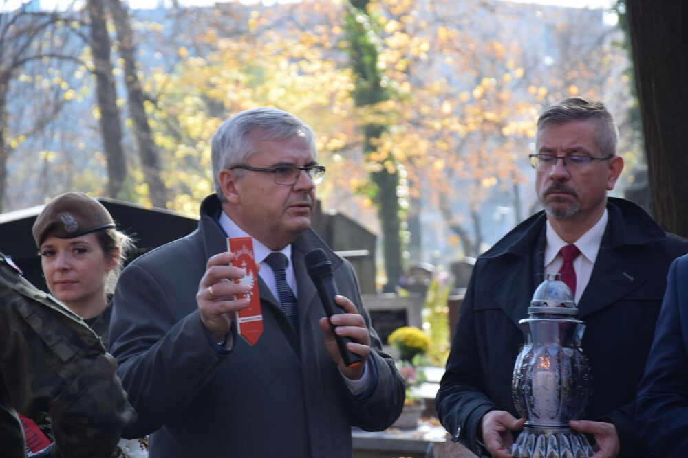 Uroczyste oznaczenie i poświęcenie grobu weterana walk o wolność i niepodległość Polski śp. Romana Jana Koźlika – Katowice, 27 października 2022