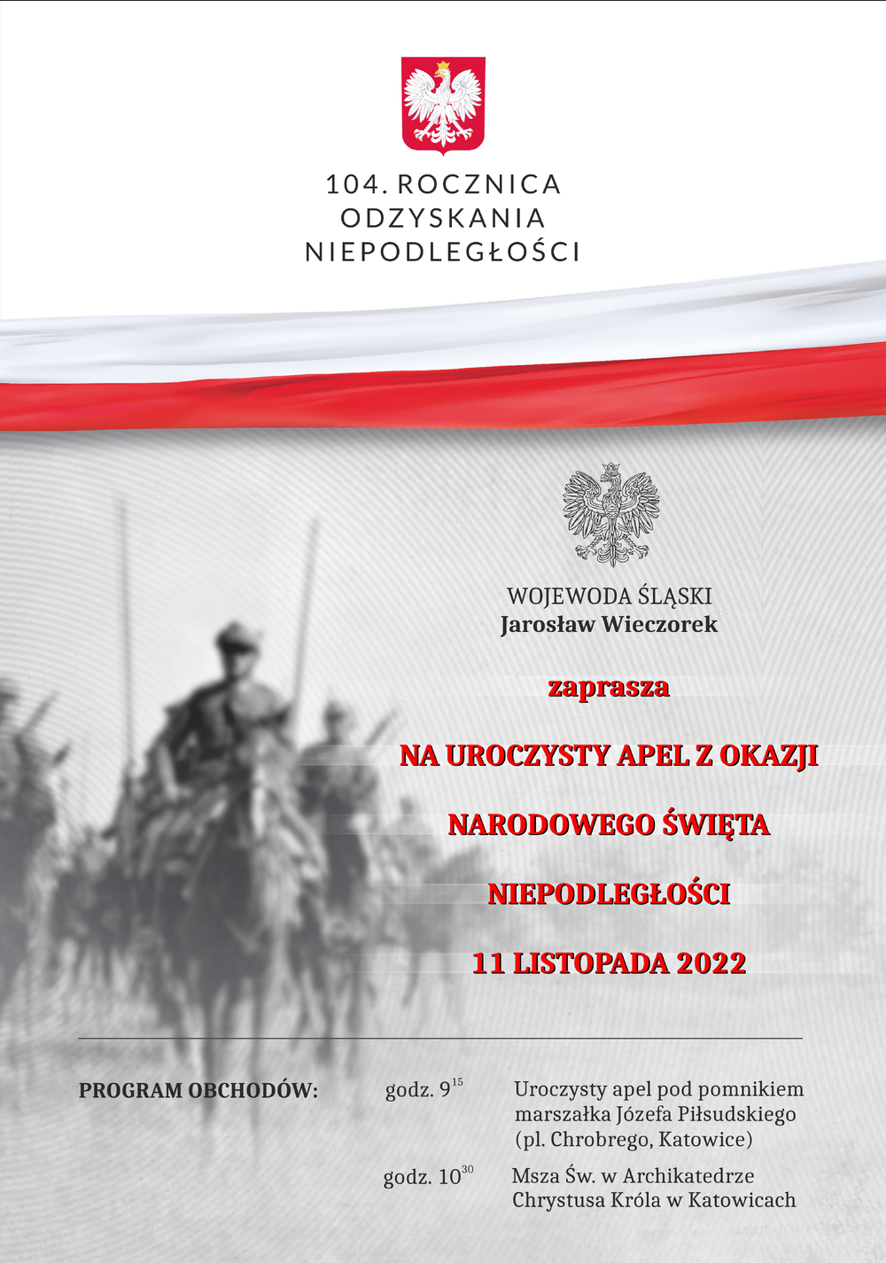 104. rocznica odzyskania niepodległości przez Polskę – Katowice, 11 listopada 2022