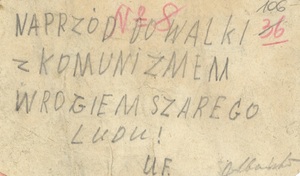 Antykomunistyczna ulotka młodzieżowej organizacji Ultra Fraternitas, Bytom i Świętochłowice, 1951-1952, IPN Ka 02/2255