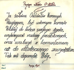 Godło nielegalnej grupy młodzieżowej „Oddziały Koronne”, ujawnionej w 1977 r. w Rudzie Śląskiej, 
sygn. akt IPN Ka 036/645, t. 4