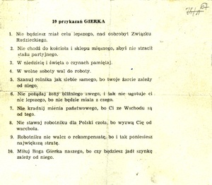 Ulotka kolportowana we wrześniu 1976 r. w Bytomiu, sygn. akt IPN Ka 036/266
