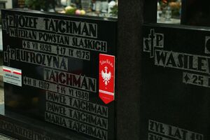 Uroczystość oznaczenia znakiem pamięci „Tobie Polsko” 11 grobów powstańców śląskich w Czeladzi.