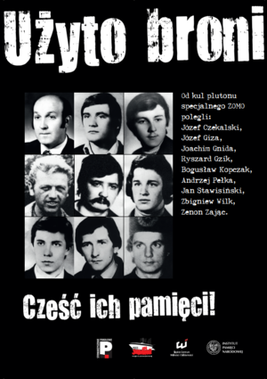 Ulotka informacyjna na temat masakry w katowickiej Kopalni Węgla Kamiennego „Wujek” 16 grudnia 1981 r. (mat. arch).