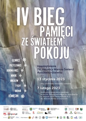 IV Bieg Pamięci ze Światłem Pokoju – Oświęcim – Gliwice, 13 stycznia 2023