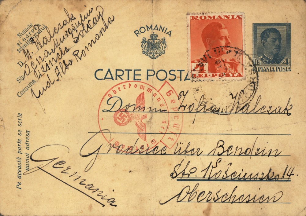 Awers karty pocztowej, 13 II 1940, IPN Ka 1025/1