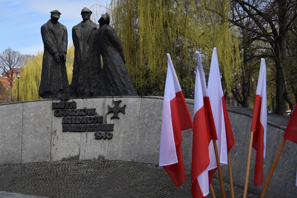 Uroczystość z okazji 80. rocznicy ujawnienia Zbrodni Katyńskiej. 13 kwietnia 2023 r. Katowice. Fot.: IPN Danuta Mikoda