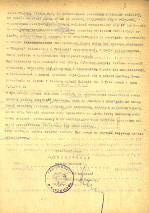 Wyrok Sądu Grodzkiego w Katowicach z marca 1946 r. orzekający rehabilitację Erwina Nyca (IPN Ka 115/2665)