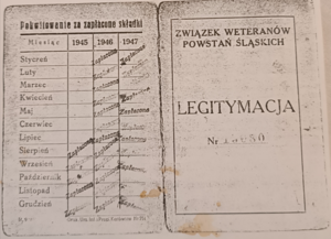 Legitymacja Józefa Buławy (archiwum rodzinne).