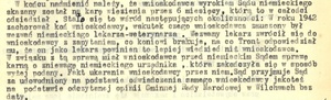 Fragment uzasadnienia Sądu Grodzkiego w Wodzisławiu Śląskim z 1945 r. w sprawie rehabilitacji Wiktora Tronta (IPN Ka 115/836).