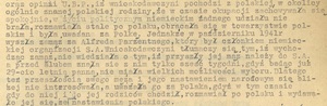 Fragment uzasadnienia Sądu Grodzkiego w Mysłowicach z 1946 r. w sprawie rehabilitacji Małgorzaty Parzentnej (IPN Ka 115/4450).
