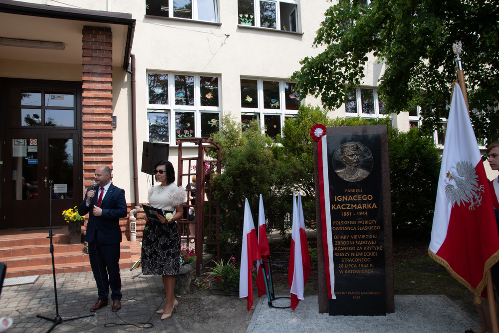 Upamiętnienie powstańca śląskiego Ignacego Kaczmarka w Rudzie Śląskiej.