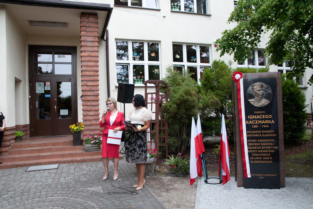 Upamiętnienie powstańca śląskiego Ignacego Kaczmarka w Rudzie Śląskiej.