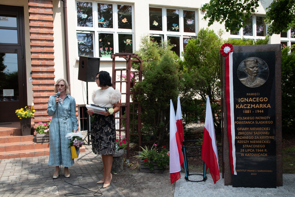 Upamiętnienie powstańca śląskiego Ignacego Kaczmarka w Rudzie Śląskiej.