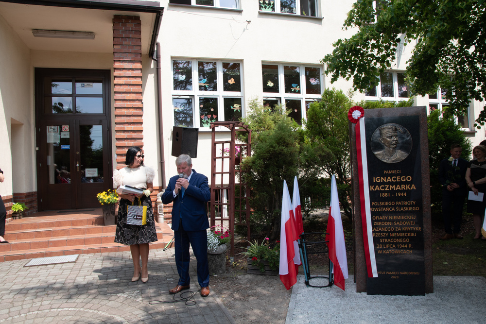 Upamiętnienie powstańca śląskiego Ignacego Kaczmarka w Rudzie Śląskiej.