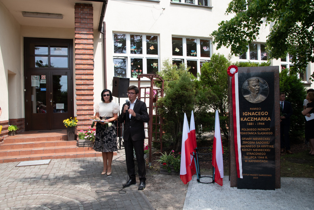 Upamiętnienie powstańca śląskiego Ignacego Kaczmarka w Rudzie Śląskiej.