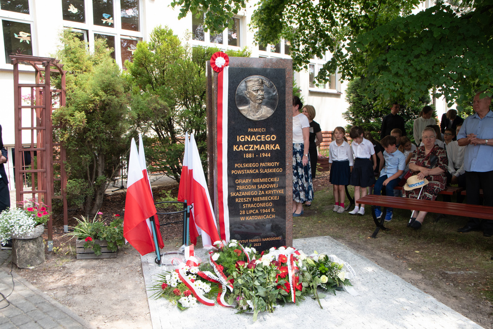 Upamiętnienie powstańca śląskiego Ignacego Kaczmarka w Rudzie Śląskiej.
