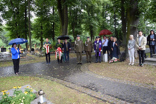 Upamiętnienie Edmunda Krzywdy-Rzewuskiego w 79. rocznicę wybuchu powstania warszawskiego w Gliwicach. Fot. Danuta Mikoda/IPN