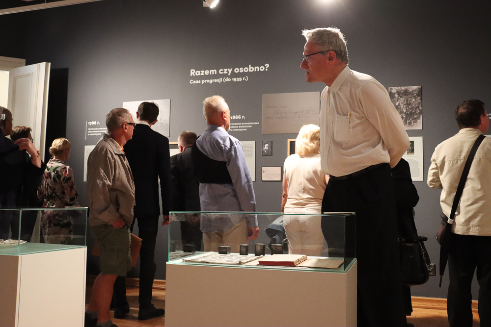 Otwarcie wystawy „Sosnowieccy Żydzi - historia przerwana. W 80. rocznicę likwidacji sosnowieckiego getta“. fot. Kajetan Kantorysiński/ Pałac Schoena Muzeum w Sosnowcu