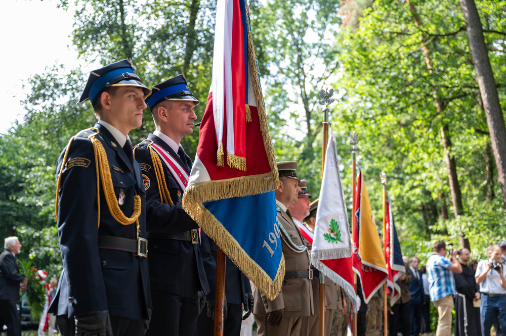 Odsłonięcie obelisku upamiętniającego oddział żołnierzy AK ppor. Wacława Andryszaka ps. Wiesio – Katowice, 25 sierpnia 2023, Fot.: IPN