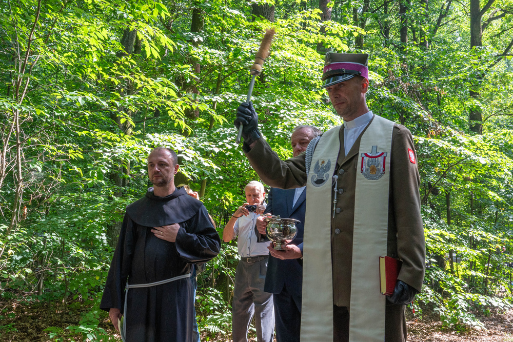 Odsłonięcie obelisku upamiętniającego oddział żołnierzy AK ppor. Wacława Andryszaka ps. Wiesio – Katowice, 25 sierpnia 2023, Fot.: IPN