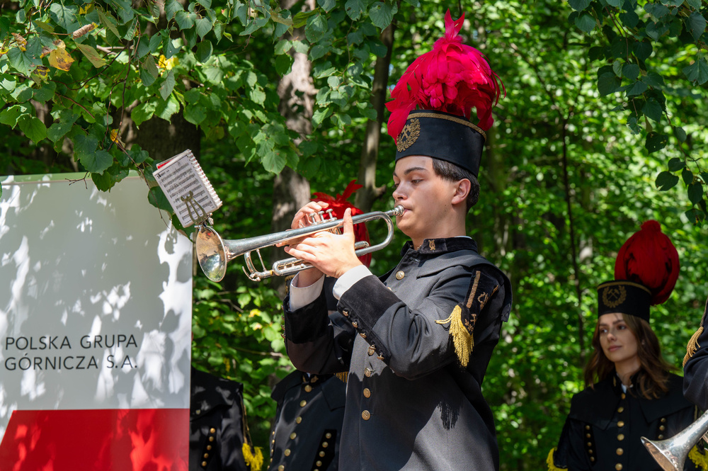 Odsłonięcie obelisku upamiętniającego oddział żołnierzy AK ppor. Wacława Andryszaka ps. Wiesio – Katowice, 25 sierpnia 2023, Fot.: IPN