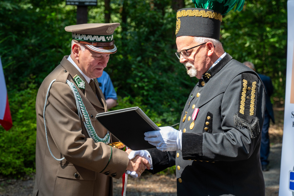 Odsłonięcie obelisku upamiętniającego oddział żołnierzy AK ppor. Wacława Andryszaka ps. Wiesio – Katowice, 25 sierpnia 2023, Fot.: IPN