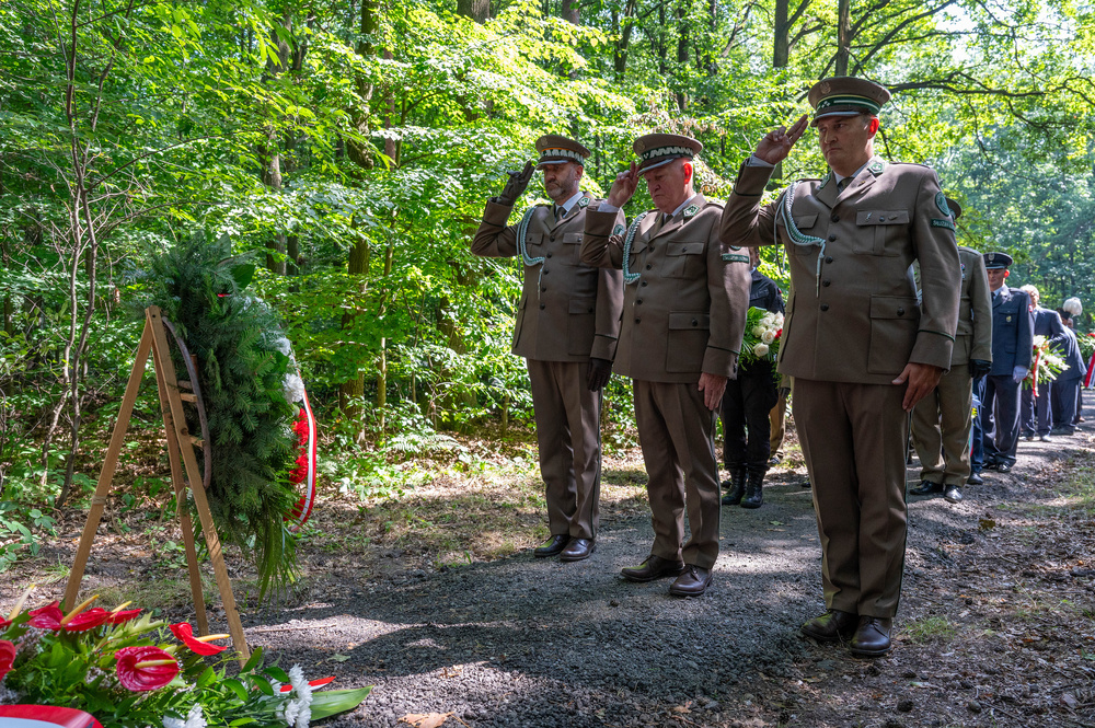 Odsłonięcie obelisku upamiętniającego oddział żołnierzy AK ppor. Wacława Andryszaka ps. Wiesio – Katowice, 25 sierpnia 2023, Fot.: IPN
