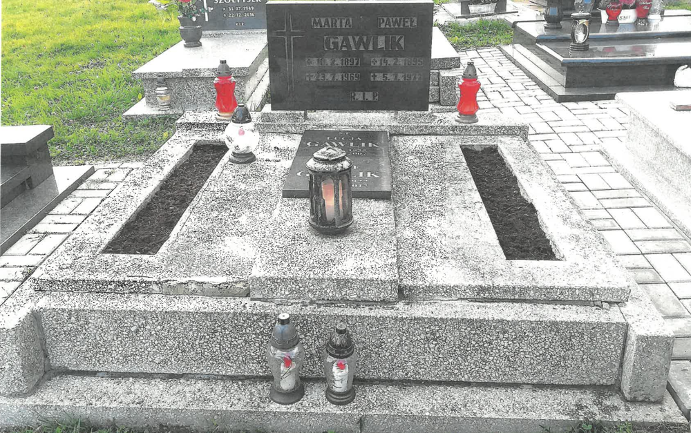 Grób powstańca śląskiego Pawła Gawlika.