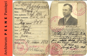 Dowód osobisty Władysława Wardyńskiego (rewers) wydany w dniu 14 III 1938 r.