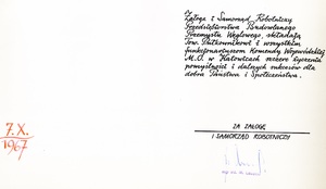 Kolejne życzenia od załogi i samorządu PBPW, 1967 r. (IPN Ka 0103/25, t. 3)
