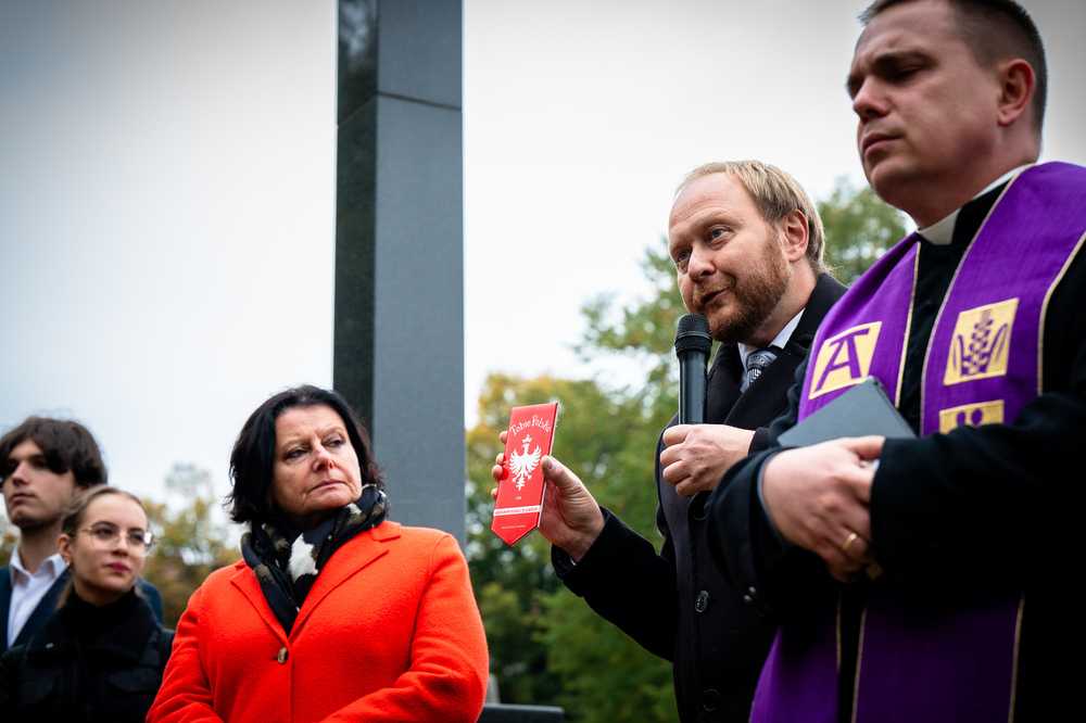 Uroczystość oznaczenia grobu powstańca śląskiego Pawła Rostka znakiem pamięci „Tobie Polsko” – Chorzów, 19 października 2023 - Fot.: IPN K. Łojko