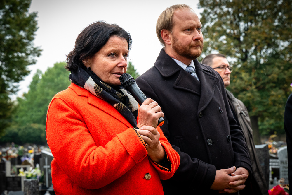 Uroczystość oznaczenia grobu powstańca śląskiego Pawła Rostka znakiem pamięci „Tobie Polsko” – Chorzów, 19 października 2023 - Fot.: IPN K. Łojko