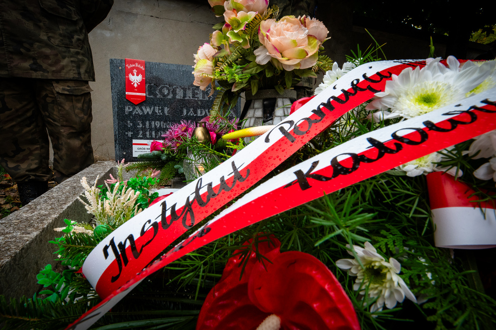 Uroczystość oznaczenia grobu powstańca śląskiego Pawła Rostka znakiem pamięci „Tobie Polsko” – Chorzów, 19 października 2023 - Fot.: IPN K. Łojko