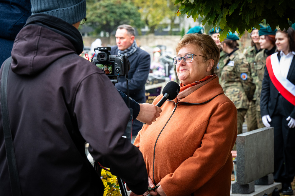Uroczystość oznaczenia grobu powstańca śląskiego Pawła Rostka znakiem pamięci „Tobie Polsko” – Chorzów, 19 października 2023 - Fot.: IPN K. Łojko