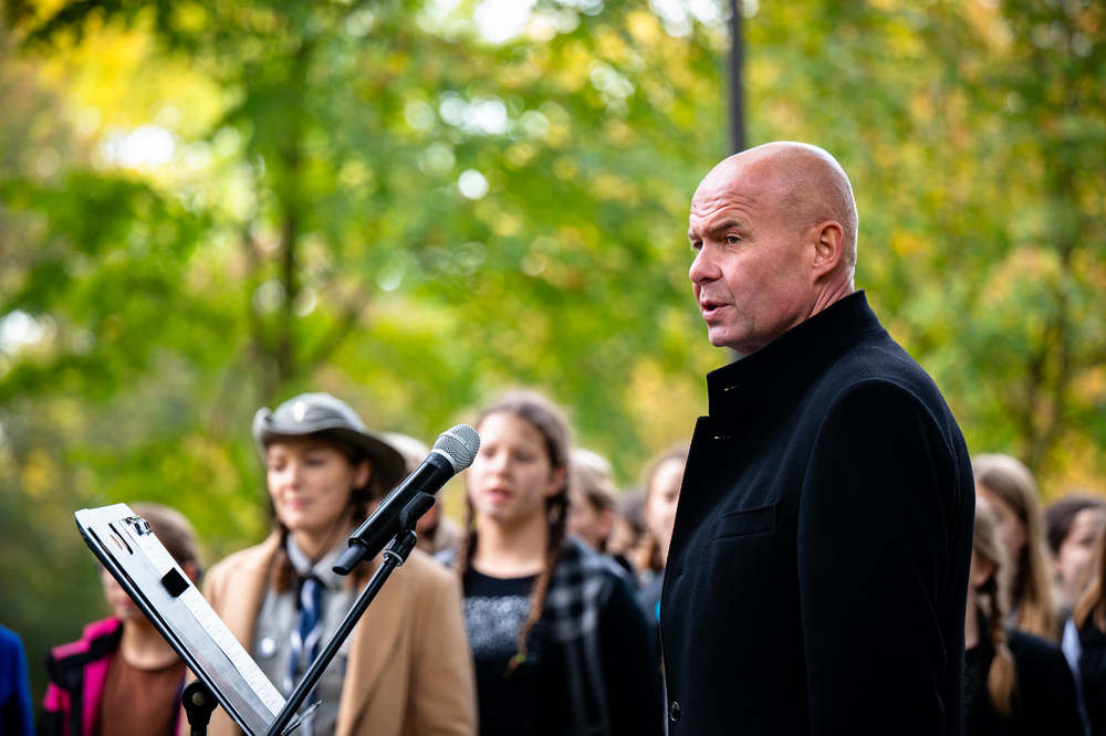 Uroczystość oznaczenia grobu powstańca śląskiego znakiem pamięci „Tobie Polsko” – Piasek, 24 października 2023. Fot.: IPN K. Łojko