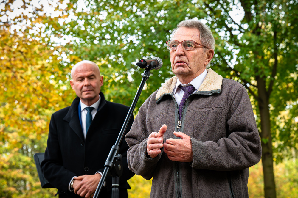 Uroczystość oznaczenia grobu powstańca śląskiego znakiem pamięci „Tobie Polsko” – Piasek, 24 października 2023. Fot.: IPN K. Łojko