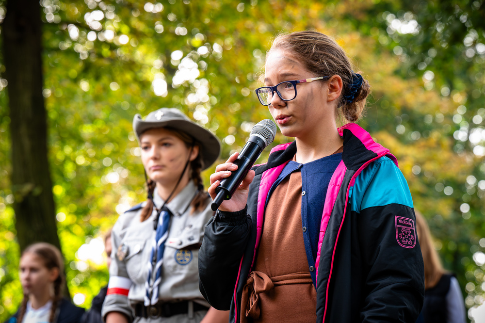 Uroczystość oznaczenia grobu powstańca śląskiego znakiem pamięci „Tobie Polsko” – Piasek, 24 października 2023. Fot.: IPN K. Łojko
