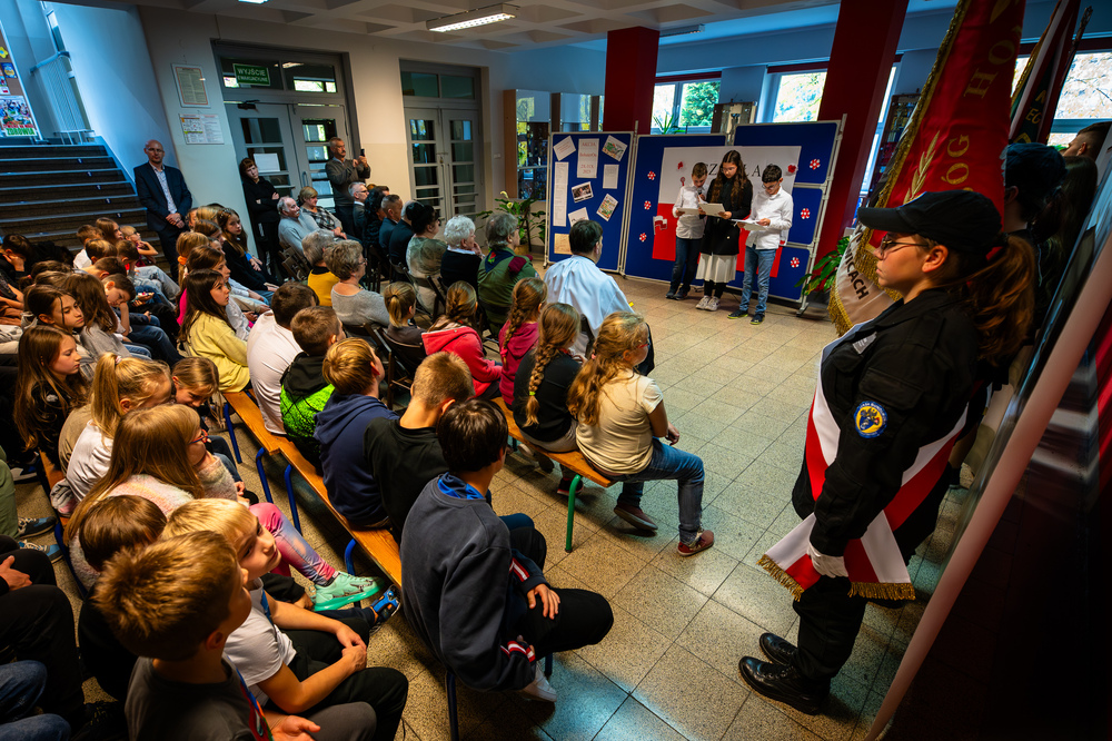 Uroczystość upamiętniająca poległych mieszkańców Katowic z dzielnicy Wełnowiec-Józefowiec - Katowice, 27 października 2023. Fot.: IPN K. Łojko