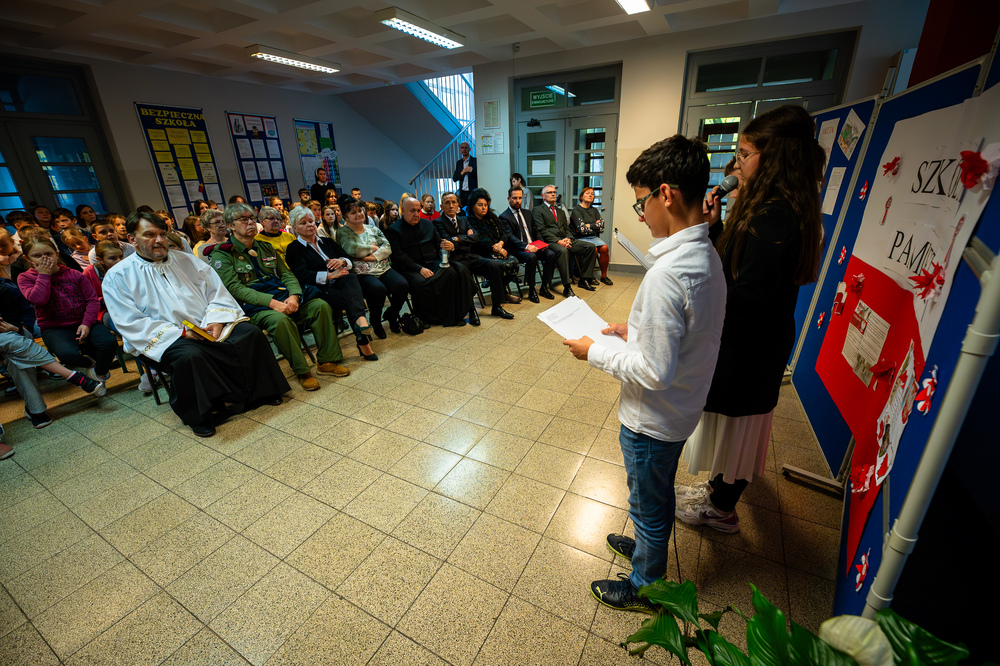 Uroczystość upamiętniająca poległych mieszkańców Katowic z dzielnicy Wełnowiec-Józefowiec - Katowice, 27 października 2023. Fot.: IPN K. Łojko